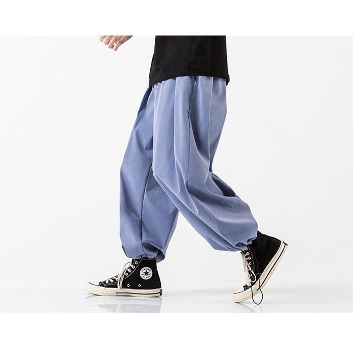 アラジンパンツ サルエルパンツ 大きいサイズ ワイドパンツ メンズ ズボン ボ幅広ゴム 快適 ガウチョパンツ 部屋着 夏服 調整紐 
