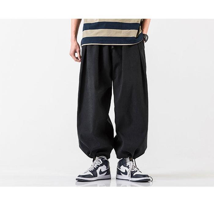 アラジンパンツ サルエルパンツ 大きいサイズ ワイドパンツ メンズ ズボン ボ幅広ゴム 快適 ガウチョパンツ 部屋着 夏服 調整紐 