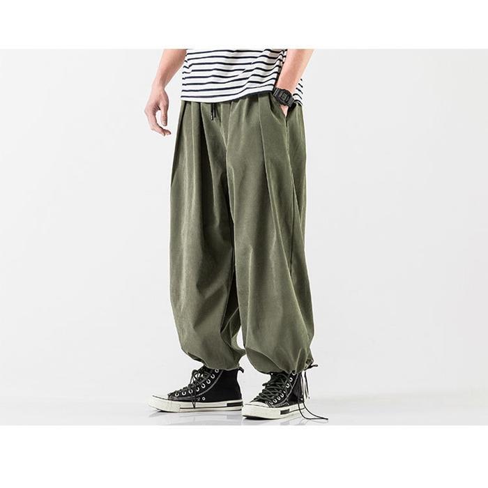 アラジンパンツ サルエルパンツ 大きいサイズ ワイドパンツ メンズ ズボン ボ幅広ゴム 快適 ガウチョパンツ 部屋着 夏服 調整紐 
