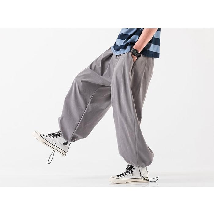 アラジンパンツ サルエルパンツ 大きいサイズ ワイドパンツ メンズ ズボン ボ幅広ゴム 快適 ガウチョパンツ 部屋着 夏服 調整紐 