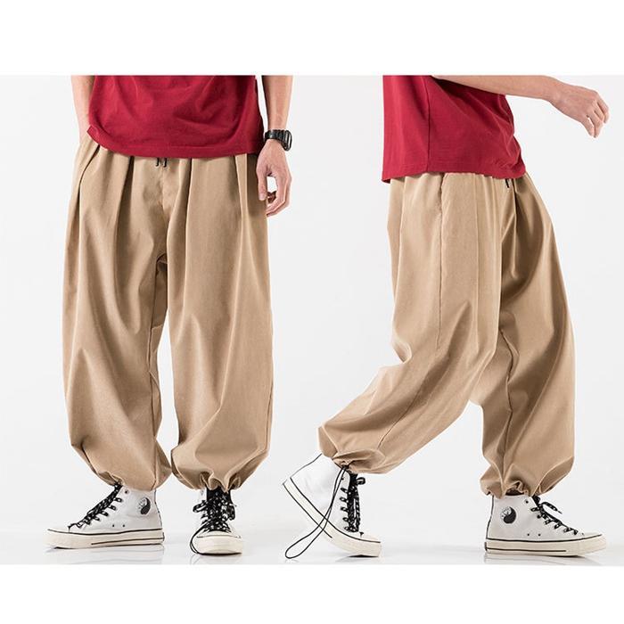 アラジンパンツ サルエルパンツ 大きいサイズ ワイドパンツ メンズ ズボン ボ幅広ゴム 快適 ガウチョパンツ 部屋着 夏服 調整紐 