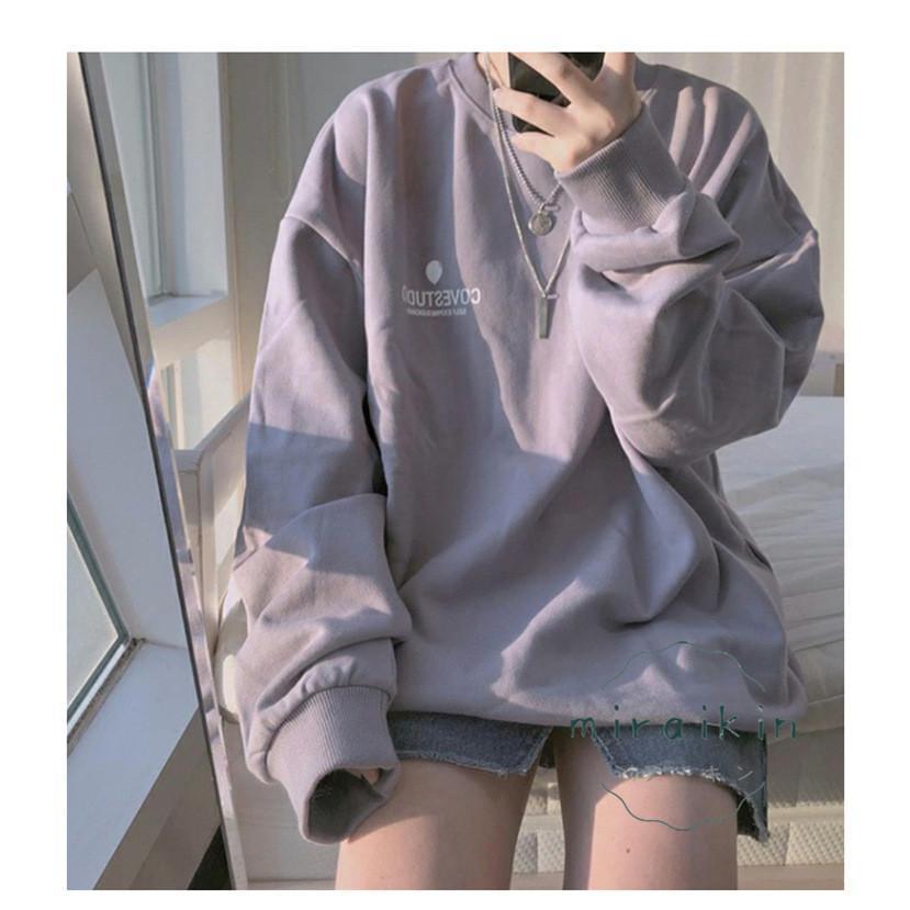 トレーナー レディース プルオーバー クルーネック 長袖 無地 ゆったり トップス スウェット 春 秋 お出かけ 買い物 リラックス ショッピング Tシャツ 