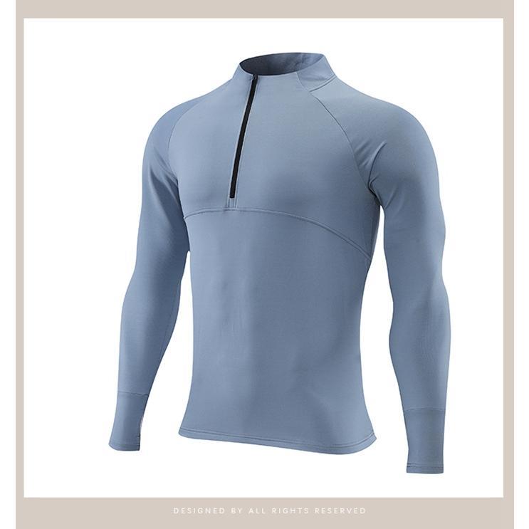 長袖Tシャツ メンズ 長袖 Tシャツ ファスナー ボトルネック トップス カジュアル 通気性 弾力性 無地 速乾性 シンプル ストレッチ 