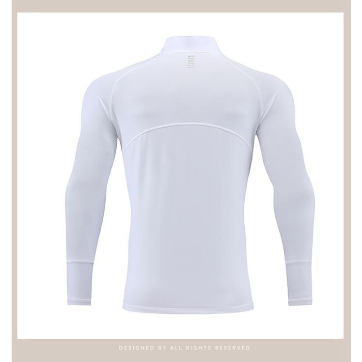 長袖Tシャツ メンズ 長袖 Tシャツ ファスナー ボトルネック トップス カジュアル 通気性 弾力性 無地 速乾性 シンプル ストレッチ 