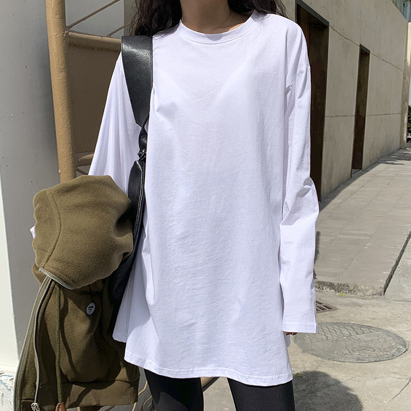 Tシャツ レディース 長袖 カットソー 薄手 ロンT ロングTシャツ 秋 トレーナー部屋着 ビッグシルエット 大きいサイズ 体型カバー スウェット 