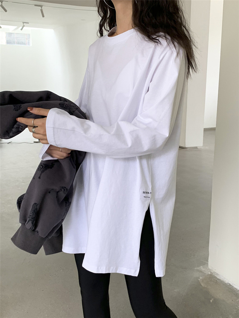 Tシャツ レディース 長袖 カットソー 薄手 ロンT ロングTシャツ 秋 トレーナー部屋着 ビッグシルエット 大きいサイズ 体型カバー スウェット 