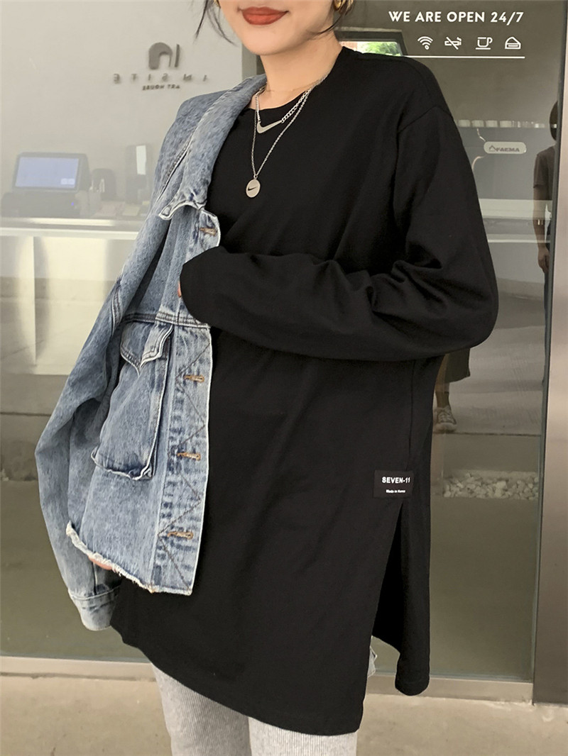 Tシャツ レディース 長袖 カットソー 薄手 ロンT ロングTシャツ 秋 トレーナー部屋着 ビッグシルエット 大きいサイズ 体型カバー スウェット 