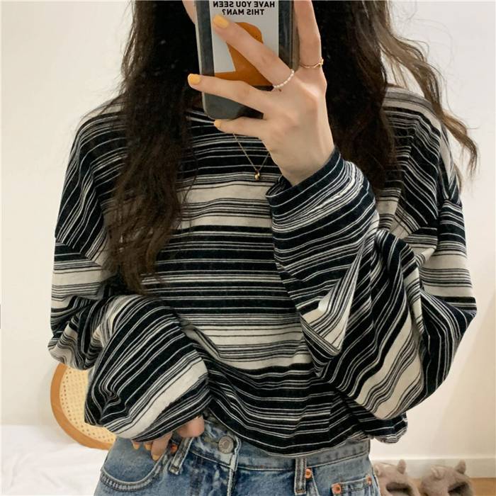 長袖Tシャツ トップス カットソー ボーダー チュニック Tシャツ 柔らか インナー 可愛い シンプル レディース 長袖 ベーシック 