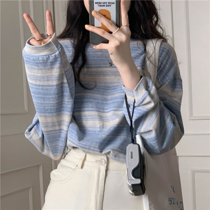 長袖Tシャツ トップス カットソー ボーダー チュニック Tシャツ 柔らか インナー 可愛い シンプル レディース 長袖 ベーシック 