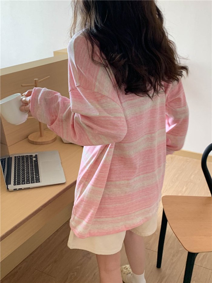 長袖Tシャツ トップス カットソー ボーダー チュニック Tシャツ 柔らか インナー 可愛い シンプル レディース 長袖 ベーシック 