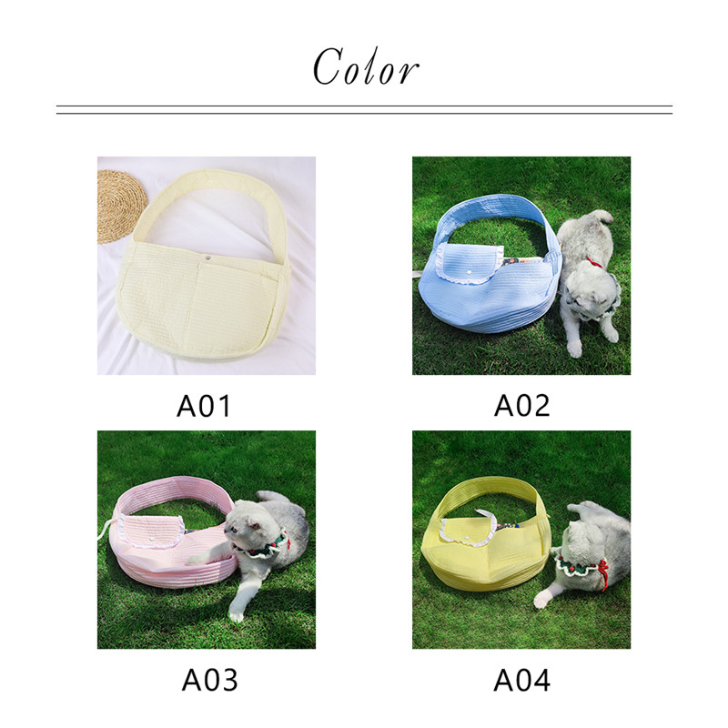 ペットスリング 犬 猫 抱っこ紐 キャリーバッグ ドッグスリング ポケット付き お出掛け 飛び出し防止 小型犬 折りたたみ お散歩 無地 持ち運び 