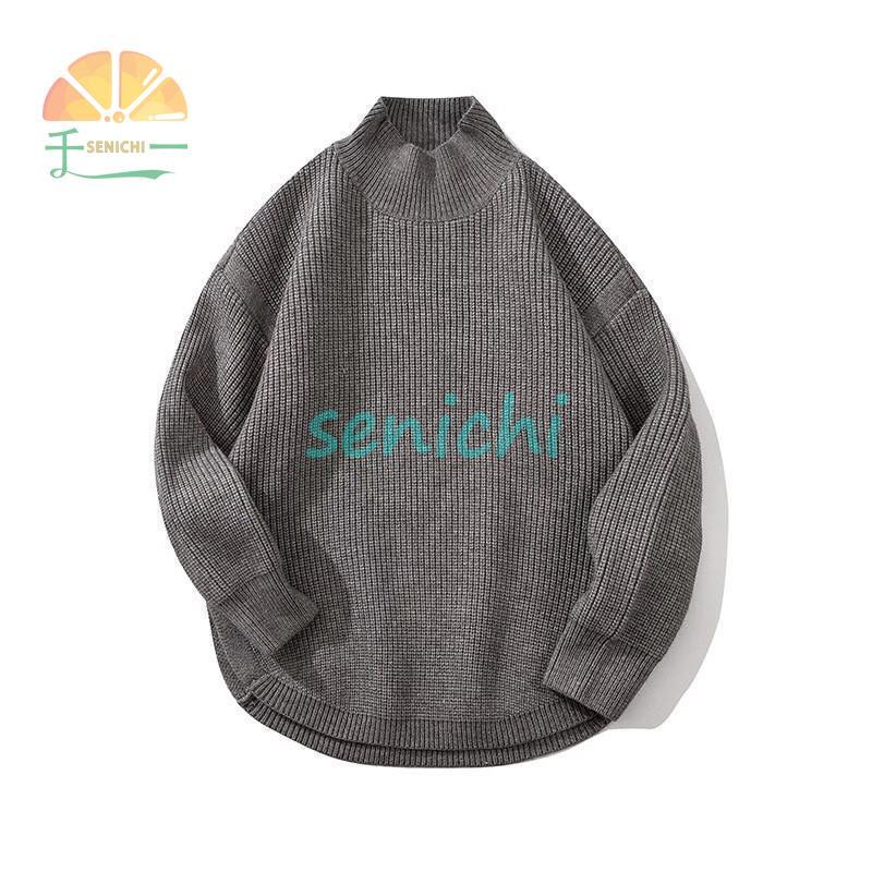 ニットセーター メンズ Ｔシャツ 秋冬 長袖 ゆったり プルオーバー カジュアル サイドスリット ビジネス アメカジ クルーネック 暖かい 厚手 ニット 