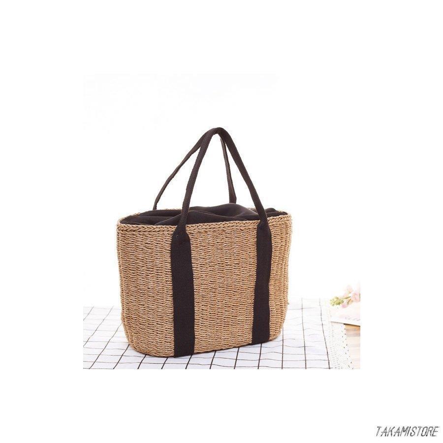 かごバッグ ハンドバッグ トートバッグ 大容量 ビッグトート ストローバッグ 夏 シンプル スクエ 春 かご レディース大人 カゴバッグ トート かわいい 