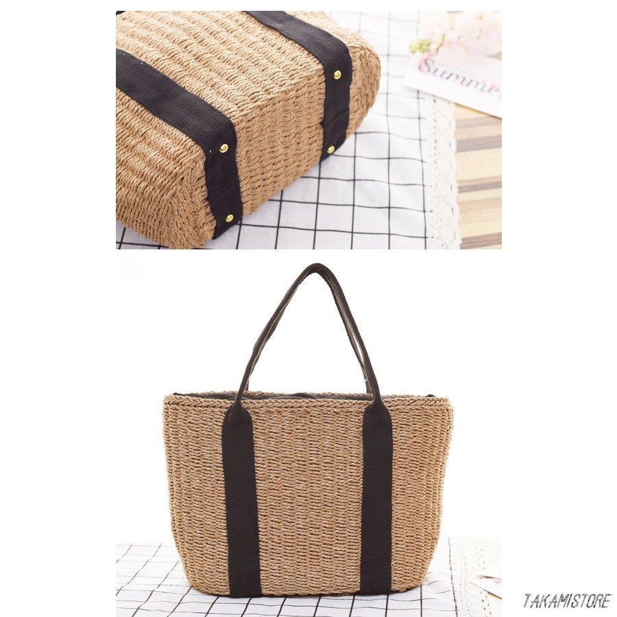 かごバッグ ハンドバッグ トートバッグ 大容量 ビッグトート ストローバッグ 夏 シンプル スクエ 春 かご レディース大人 カゴバッグ トート かわいい 
