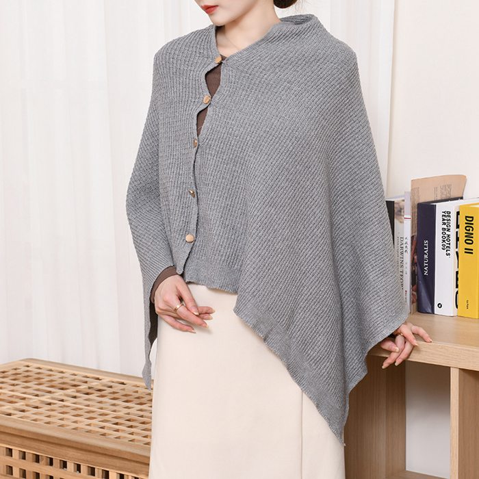 ポンチョ ポレロ ストール 大判 ショール 秋冬 ニット フリンジ 大判ストール 防寒着 ケープコート レディース 