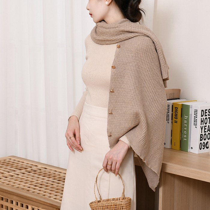 ポンチョ ポレロ ストール 大判 ショール 秋冬 ニット フリンジ 大判ストール 防寒着 ケープコート レディース 