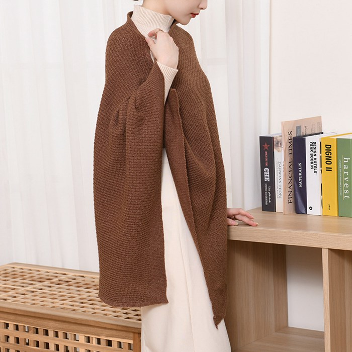 ポンチョ ポレロ ストール 大判 ショール 秋冬 ニット フリンジ 大判ストール 防寒着 ケープコート レディース 
