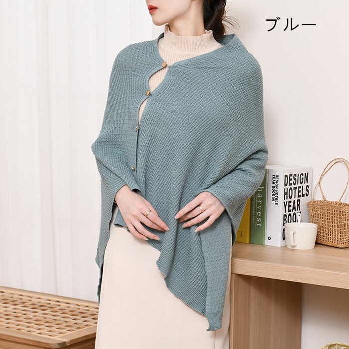 ポンチョ ポレロ ストール 大判 ショール 秋冬 ニット フリンジ 大判ストール 防寒着 ケープコート レディース 