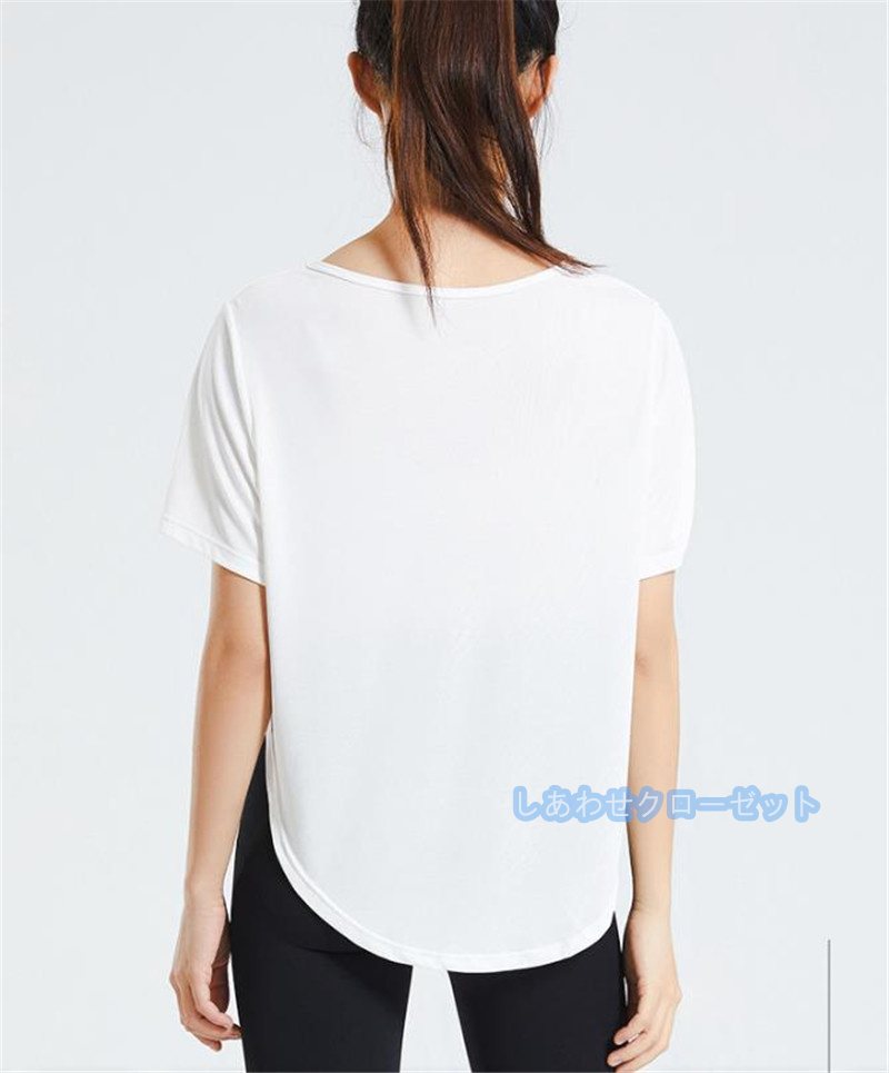 ヨガウェア レディース トップス 半袖 Tシャツ ホットヨガ かわいい フィットネス ランニングウェア スポーツウェア 速乾 吸汗 おしゃれ 