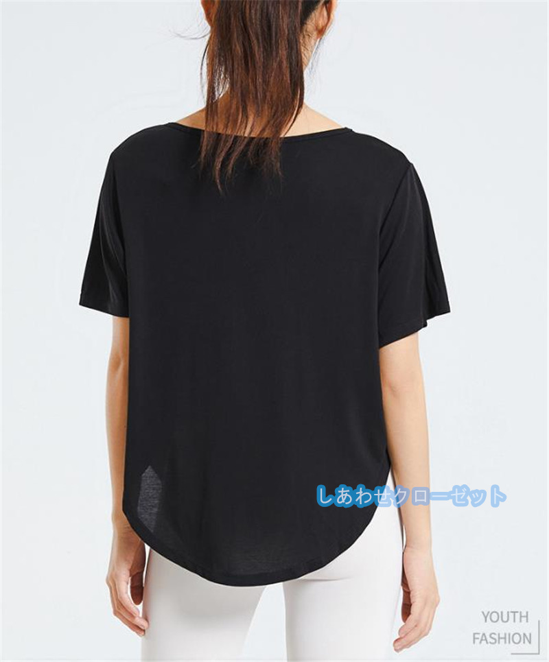 ヨガウェア レディース トップス 半袖 Tシャツ ホットヨガ かわいい フィットネス ランニングウェア スポーツウェア 速乾 吸汗 おしゃれ 