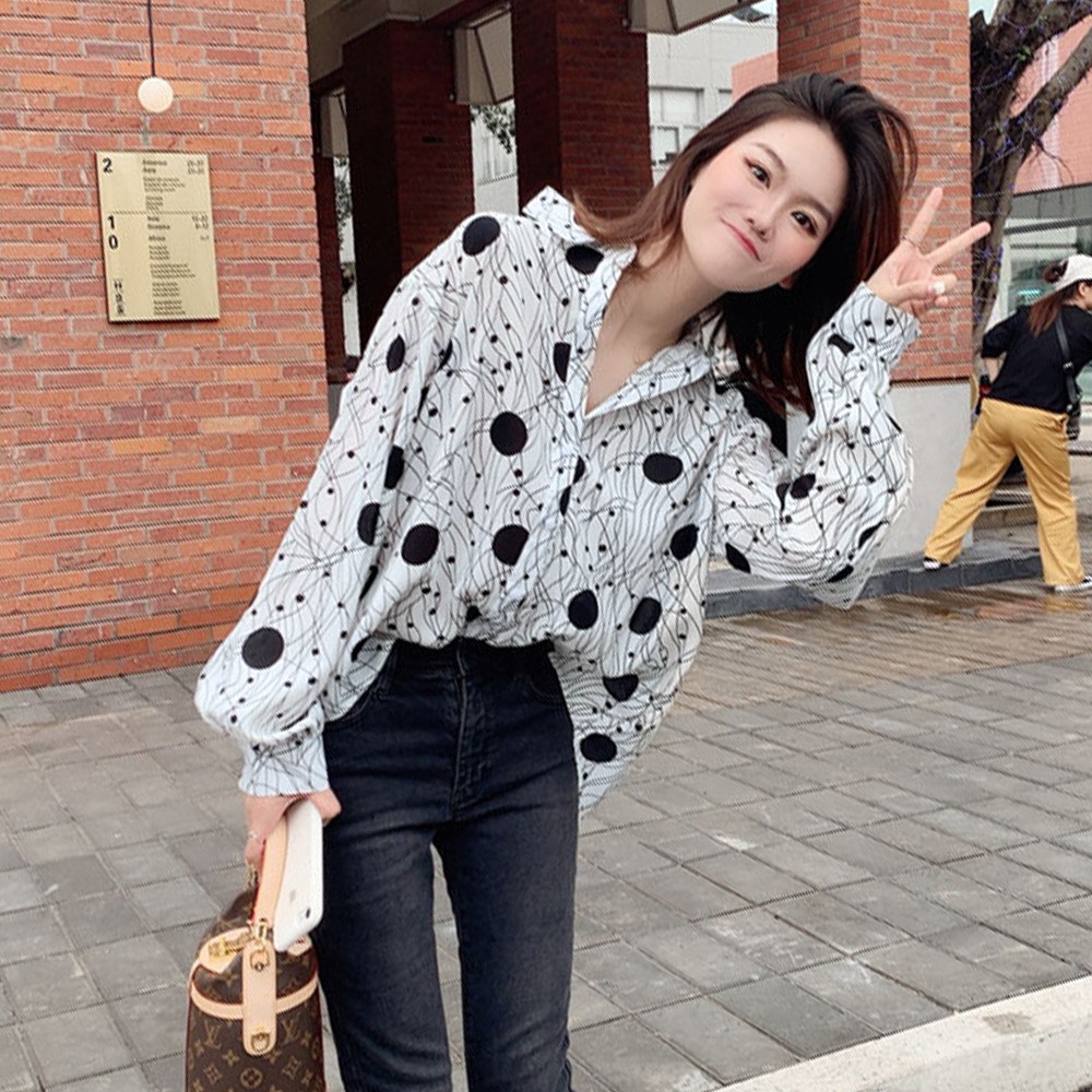 ブラウス 柄シャツ レトロ レディース おしゃれ 幾何学プリント トップス 長袖 