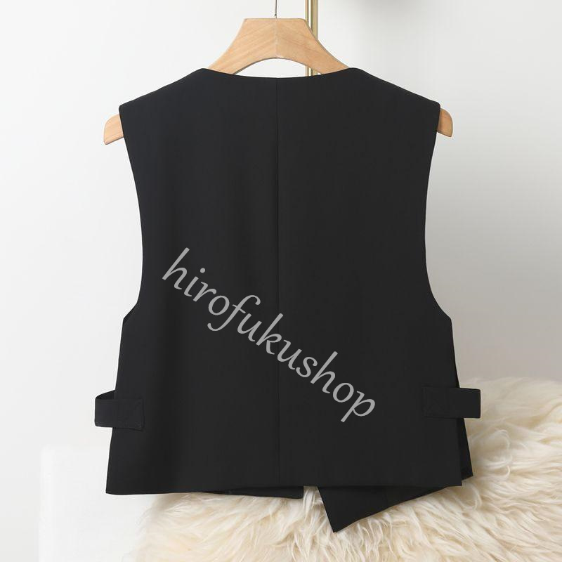 ベスト レディース OL 通勤 ジレ 前開き 羽織り ライトアウター フォーマル トップス オフィス 大きいサイズ 事務服 スーツ ビジネス アウター 