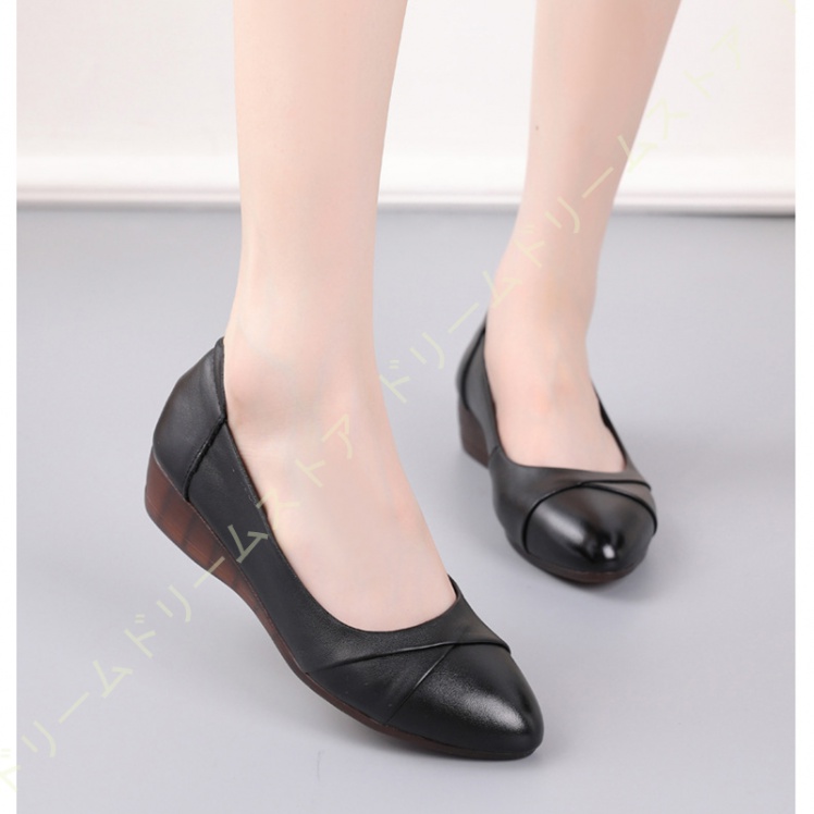 ウェッジソール パンプス シンプル レディース 4CM ローヒール 歩きやすい コンフォート敬老の日披露宴 フラット 厚底 結婚式 痛くない 婦人服 