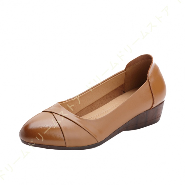 ウェッジソール パンプス シンプル レディース 4CM ローヒール 歩きやすい コンフォート敬老の日披露宴 フラット 厚底 結婚式 痛くない 婦人服 