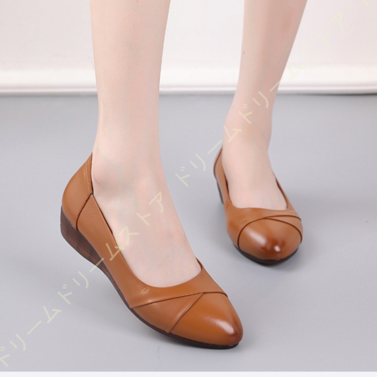 ウェッジソール パンプス シンプル レディース 4CM ローヒール 歩きやすい コンフォート敬老の日披露宴 フラット 厚底 結婚式 痛くない 婦人服 