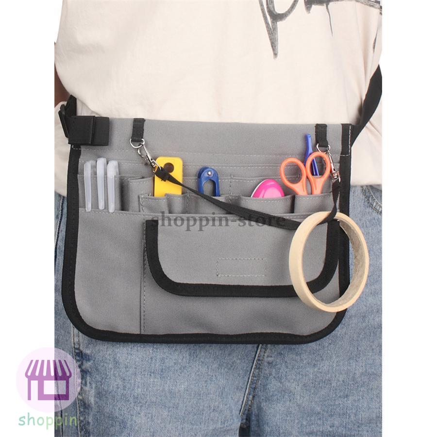 ナースポーチ ウエスト 仕事 作業用ポーチ レディース メンズ エプロンバック 介護 ウエストポーチ ミニ腰巻ポーチ バック 工具袋 看護 