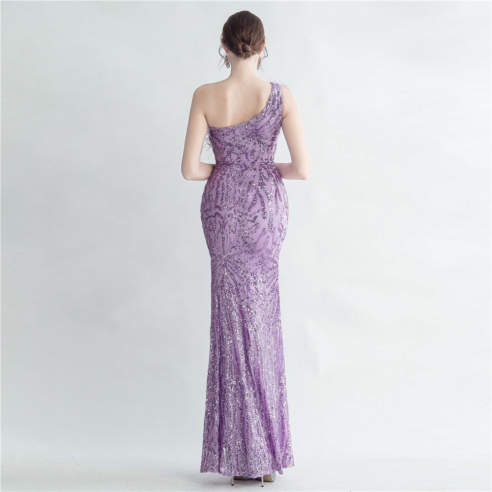 カラードレス マーメイドドレス パーティードレス ワンショルダー スリット イブニングドレス 結婚式 二次会 ウェディングドレス 発表会 スレンダードレス 