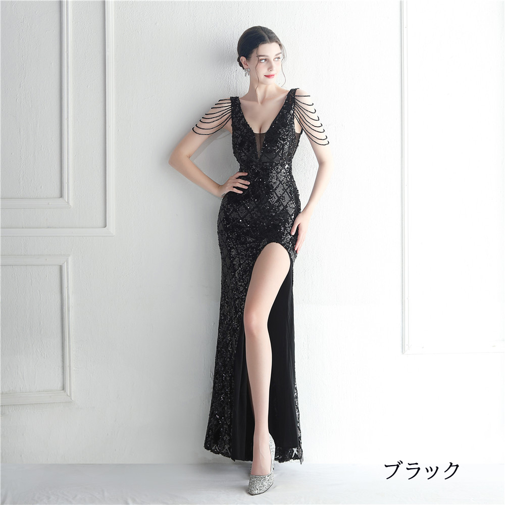 カラードレス マーメイドドレス パーティードレス 袖なし イブニングドレス ウェディングドレス 結婚式 スパンファスナー キャバドレス 発表会 二次会 