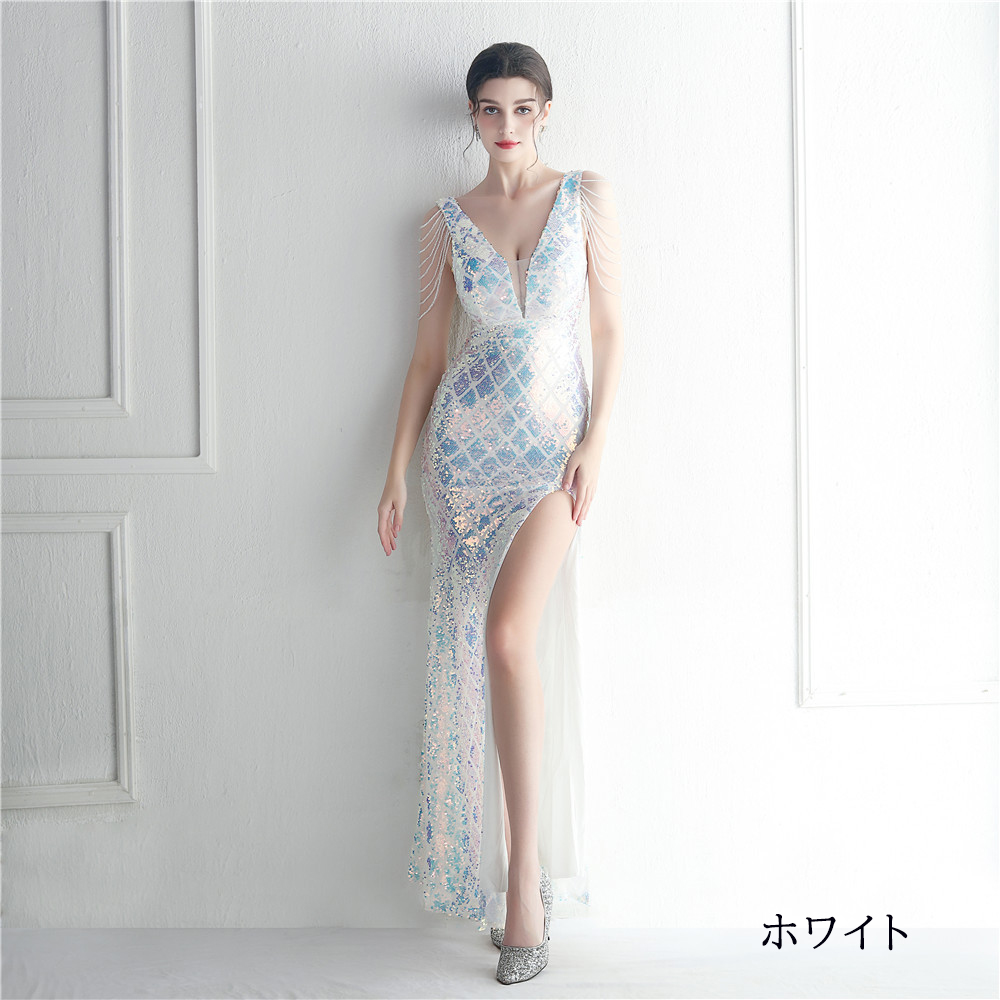 カラードレス マーメイドドレス パーティードレス 袖なし イブニングドレス ウェディングドレス 結婚式 スパンファスナー キャバドレス 発表会 二次会 