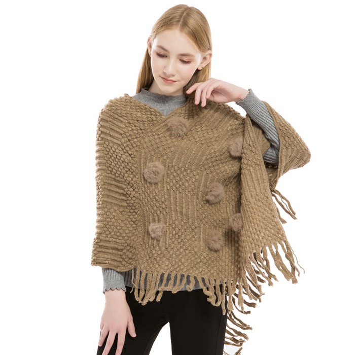 ポレロ ポンチョ ストール 大判 ショール 秋冬 フリンジ レディース 防寒着 ケープコート ニット 大判ストール 
