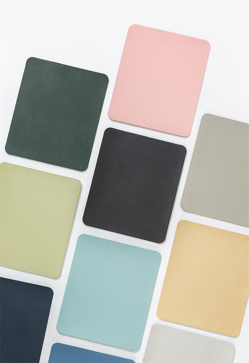 マウスパッド シンプル 3サイズ選択可 おしゃれ 無地 レザー スムース 机 リモートワーク デスク傷防 クッション グリップ感 マット 快適操作 