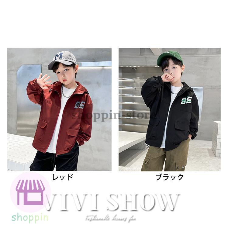 キッズ アウター 長袖 トップス シンプル フードつき ゆったり ハイネック あわせやすい ジッパー カジュアル 着やすい 動きやすい おしゃれ 