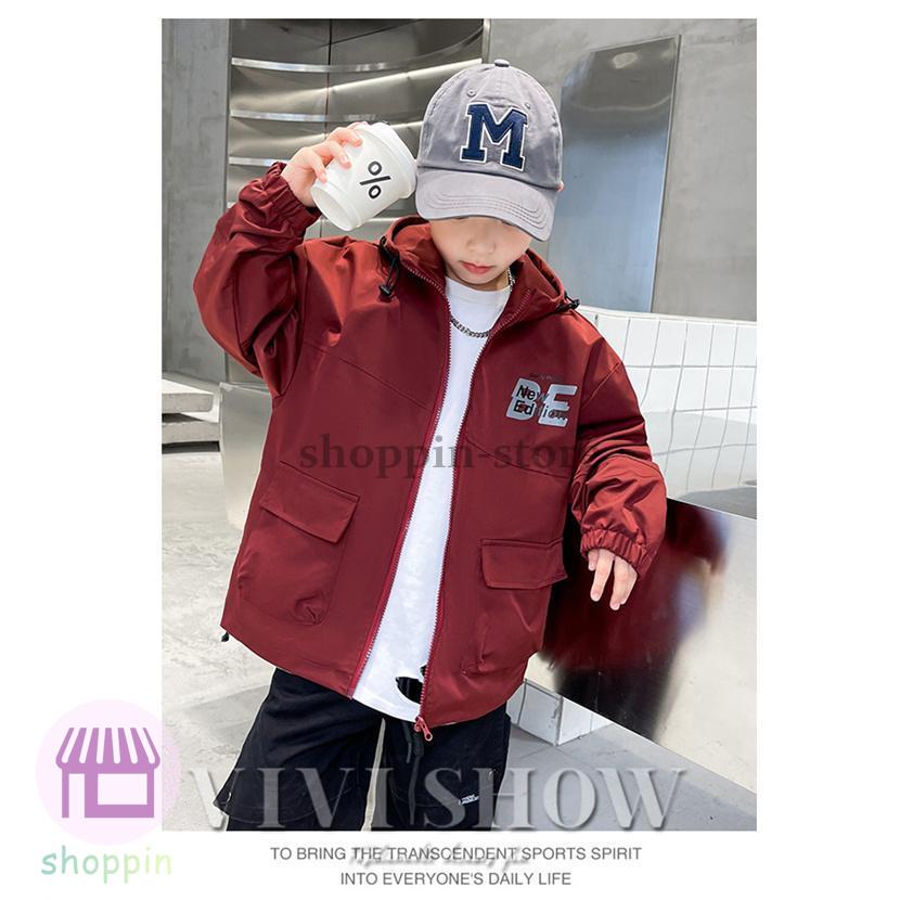 キッズ アウター 長袖 トップス シンプル フードつき ゆったり ハイネック あわせやすい ジッパー カジュアル 着やすい 動きやすい おしゃれ 