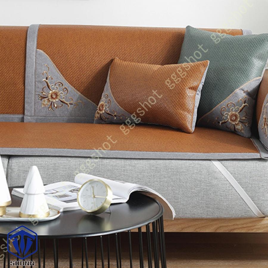 ソファカバー 3人掛け 夏 冷感 籐マット 北欧風 マルチカバー 冷感 カウチカバー 籐竹 涼しい 涼感 マルチクロス 滑り止め おしゃれ インテリア 