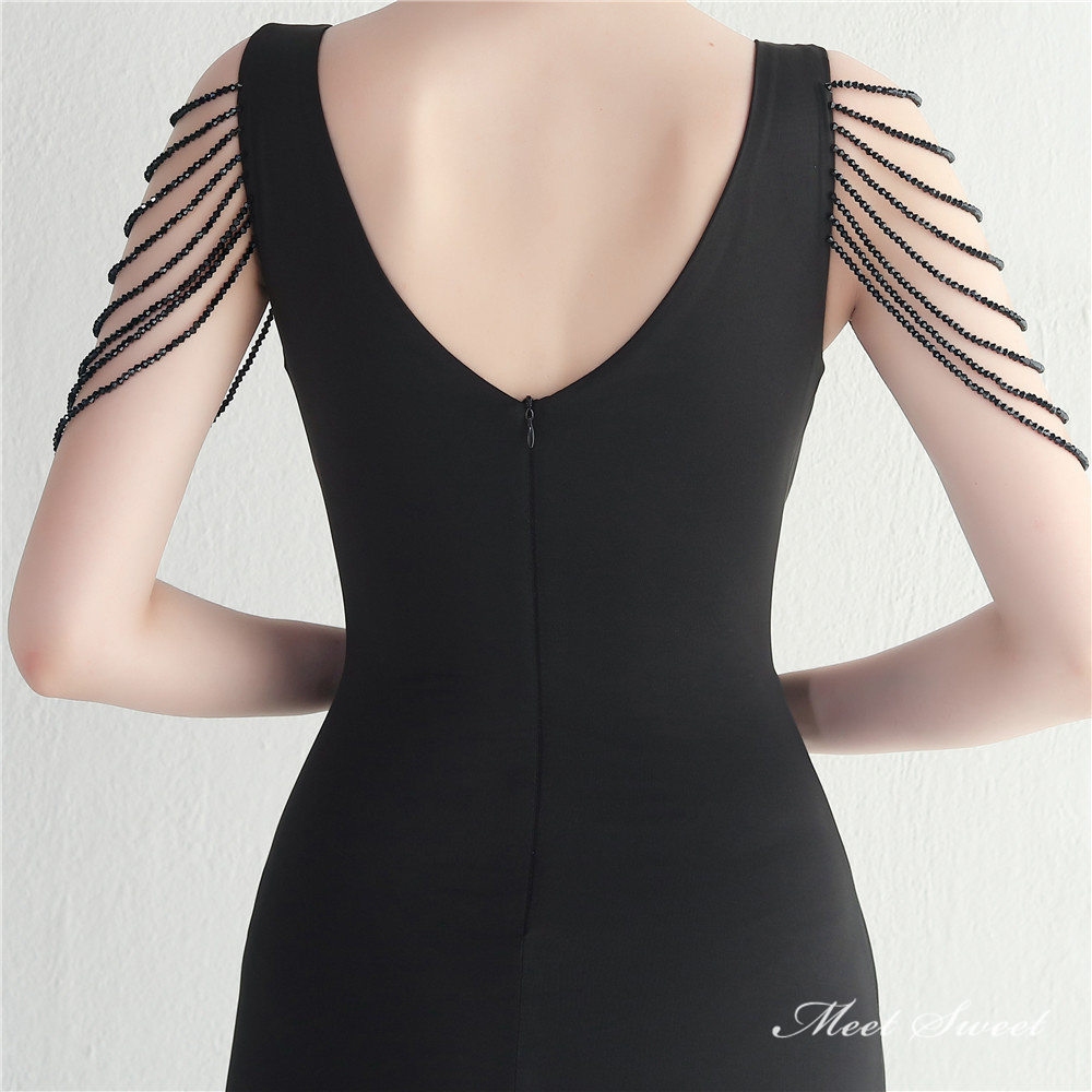 カラードレス マーメイドドレス パーティードレス スリット ビーズ Vネック イブニングドレス 発表会 ファスナー サテン 二次会 ウェディングドレス 結婚式 