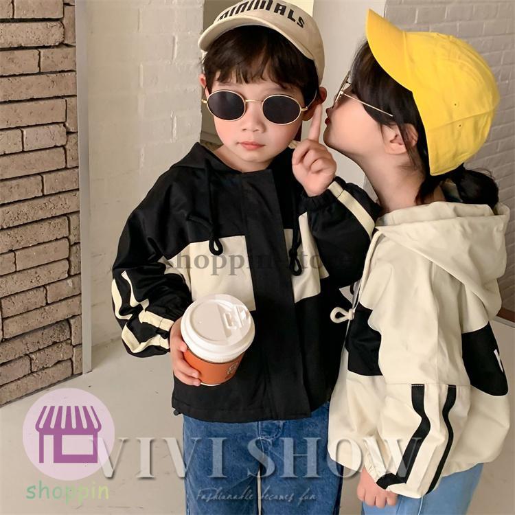 キッズ アウター 長袖 トップス ゆったり ジップフードつき かわいい おそろい カジュアル 動きやすい 着やすい あわせやすい シンプル おしゃれ 