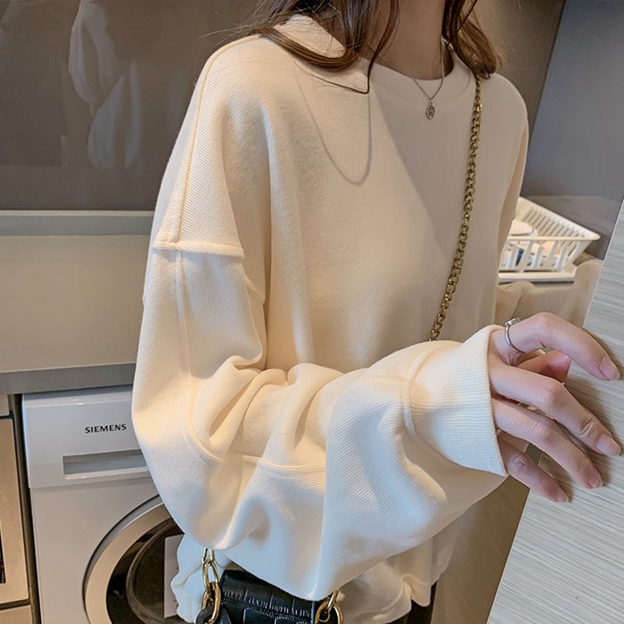 トレーナー トップス レディース スウェット プルオーバー クルーネック 秋 無地 カジュアル Tシャツ 新品 冬 可愛い 通学 ゆったり 通勤 長袖 