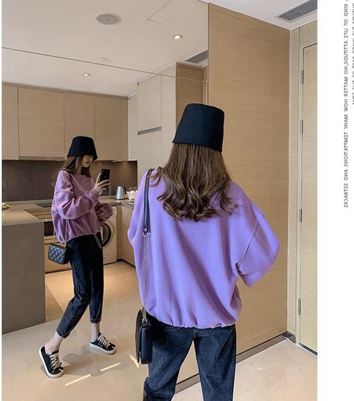 トレーナー トップス レディース スウェット プルオーバー クルーネック 秋 無地 カジュアル Tシャツ 新品 冬 可愛い 通学 ゆったり 通勤 長袖 