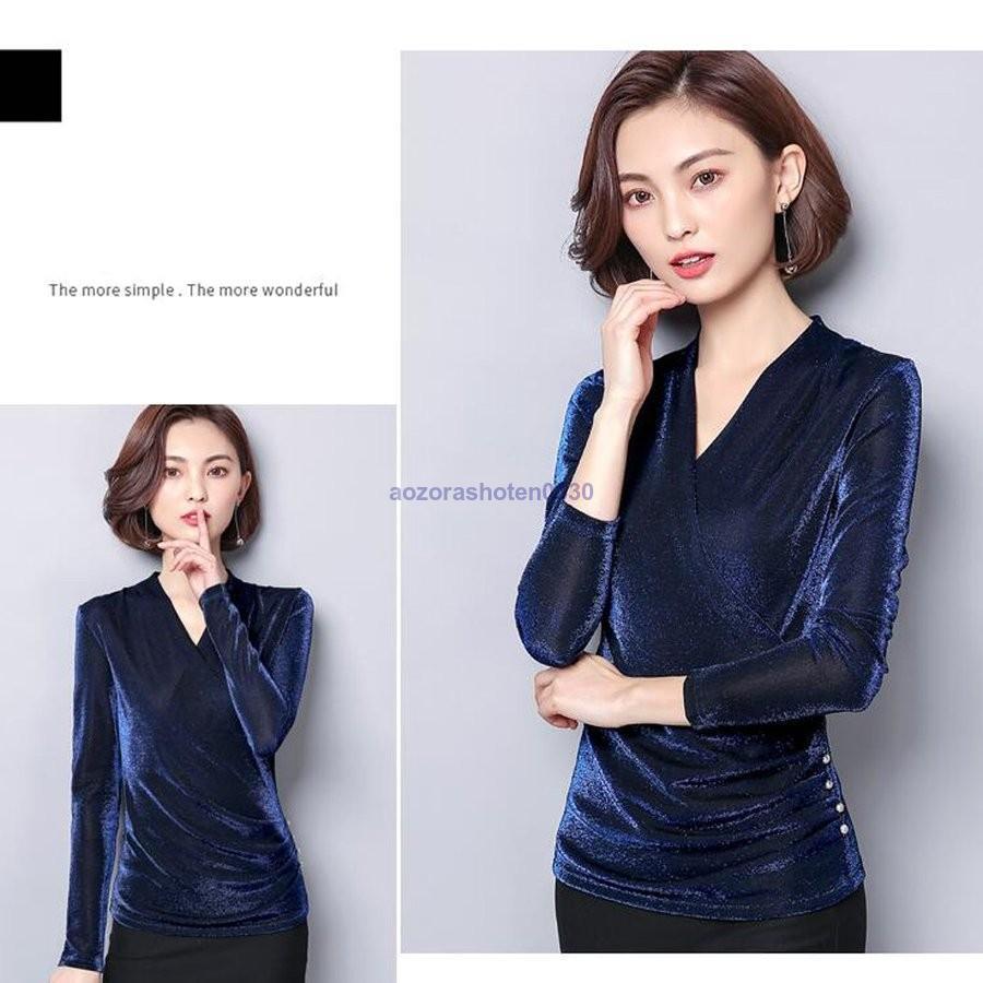 レディース ダンス用シャツ シンプル トップス 長袖ダンスTシャツ 何でも合う ラテンダンス 着痩せ女性 フラメンコ衣装 全4色 ダンスウェア 社交ダンス 