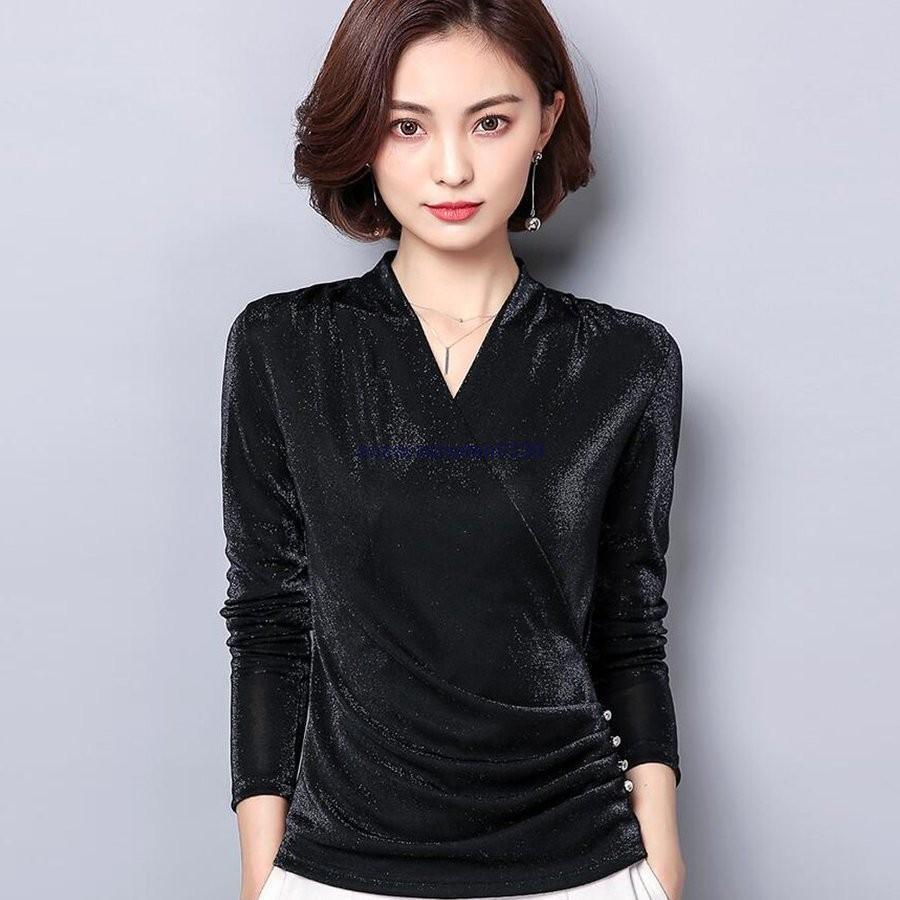 レディース ダンス用シャツ シンプル トップス 長袖ダンスTシャツ 何でも合う ラテンダンス 着痩せ女性 フラメンコ衣装 全4色 ダンスウェア 社交ダンス 