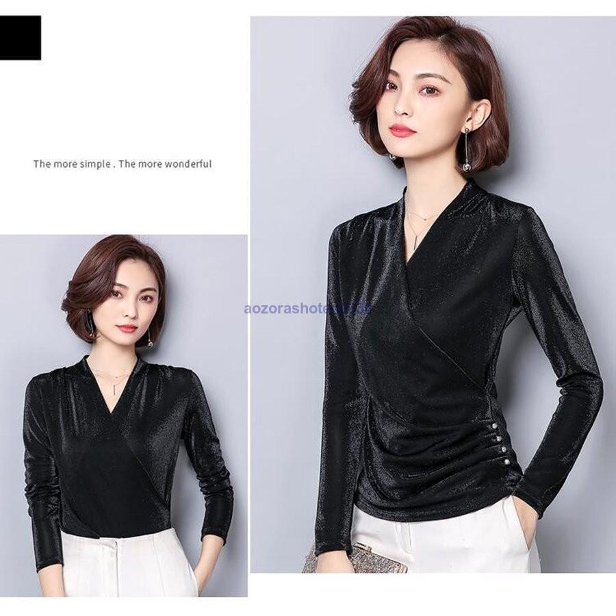 レディース ダンス用シャツ シンプル トップス 長袖ダンスTシャツ 何でも合う ラテンダンス 着痩せ女性 フラメンコ衣装 全4色 ダンスウェア 社交ダンス 