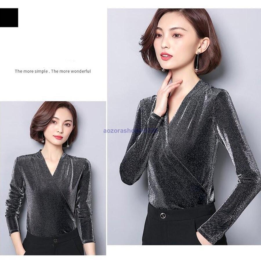 レディース ダンス用シャツ シンプル トップス 長袖ダンスTシャツ 何でも合う ラテンダンス 着痩せ女性 フラメンコ衣装 全4色 ダンスウェア 社交ダンス 