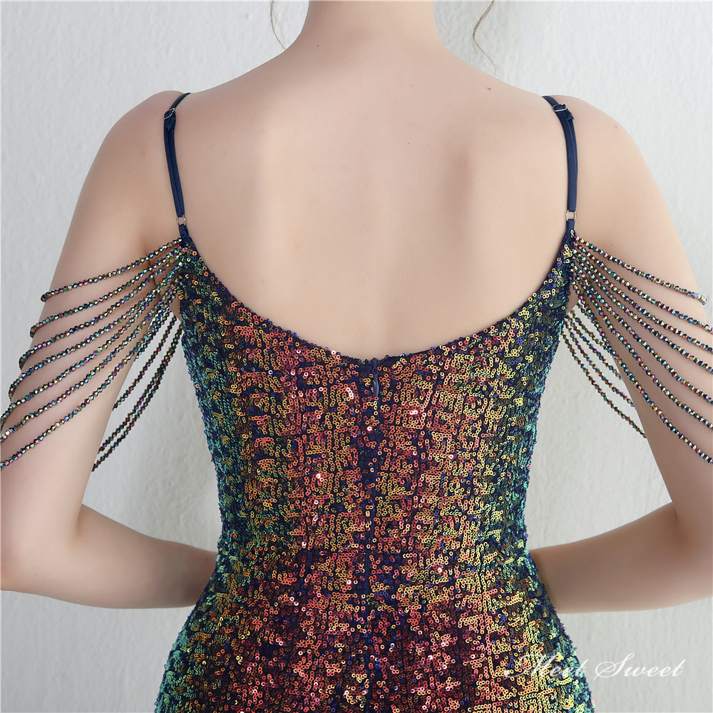 カラードレス マーメイドドレス パーティードレス ビーズ スリット イブニングドレス 二次会 スパンファスナー ウェディングドレス 発表会 結婚式 