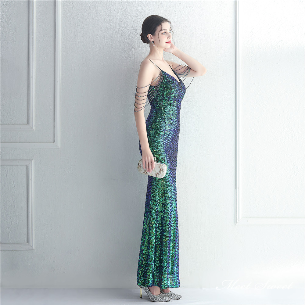 カラードレス マーメイドドレス パーティードレス ビーズ スリット イブニングドレス 二次会 スパンファスナー ウェディングドレス 発表会 結婚式 