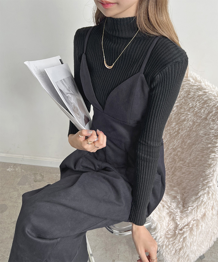 サロペット レディース 秋 冬 カジュアル シンプル 上品 大人可愛い スエードビスチェサロペット きれいめ ガー韓国ファッション 