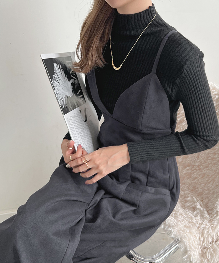 サロペット レディース 秋 冬 カジュアル シンプル 上品 大人可愛い スエードビスチェサロペット きれいめ ガー韓国ファッション 